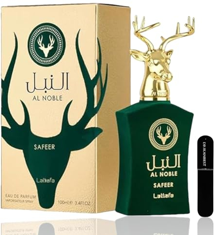 Al Noble Safeer Eau de Parfum 100 ml (ORIGINAL)- Unisex diseño elegante +REGALO Atomizador 5ML DRIKANBEST Recargable