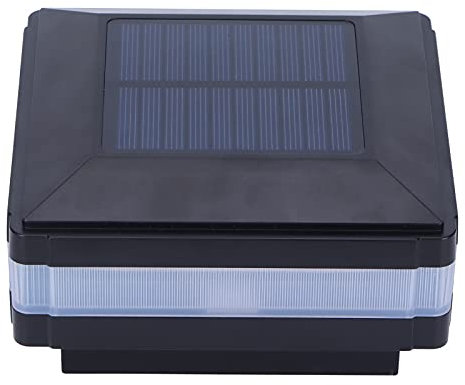 Pfostenleuchte, 52 LEDs, Hochhelle Zaunkappenleuchte, Schwarz für Einfahrten, Gärten, Villen, Korridore (Warmweiß + Blau)