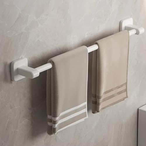 Xinwanhong Handtuchhalter, Selbstklebend, Aluminium, Weiß, 60cm, Wandtuchhalter, Badetuchhalter, Einarmig für Bad und Küche