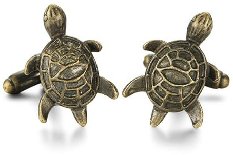 Lustige Manschettenknöpfe, kleine Schildkröte, Smoking, Hemd, Herren-Manschettenknöpfe, Business-Hochzeit, ein Paar/Set, About as photo show, Edelstahl, Haben Sie nicht
