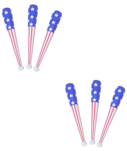 VICASKY 6stücke Teiliges Aufblasbarer Baseballschläger Aufblasbare Cheer-sticks Für Unabhängigkeitstag Spielzeug Für Partys Geburtstagsfeiern Fotorequisiten Baseball-dekorationen