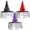 LJTXX Hexenhut Mit Schleier, 3PCS Spitz Zulaufender Hexenhut Set für Halloween Kostümpartys, Karneval, Maskerade Party Dekoration