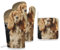 Oven Mitts and Pot Holders 3 Pcs Heat Resistant Oven Glove Cocker Spaniel Oven Mitt Kitchen Hot Pads for Microwave Oven Gloves for Cooking BBQ