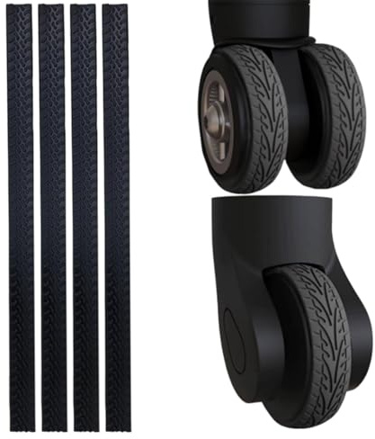 Ruota per bagagli in silicone, copriruota per bagagli in silicone silenzioso, sedia da ufficio e protezione per ruote per bagagli adatta alla maggior parte delle sedie da ufficio (4 pezzi)