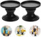 KKwercv Black Candle Holders for Pillar Candles, Decorative Matte Black Iron Pillar Candle Holders, Set of 2 Metal Candle Holder for Pillar Candles, Candlestick Holders Stand for Weddings Party