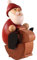 Erzgebirge Palast Ullrich Kunsthandwerk Weihnachtsmann auf Schaukelpferd - 10,5 cm