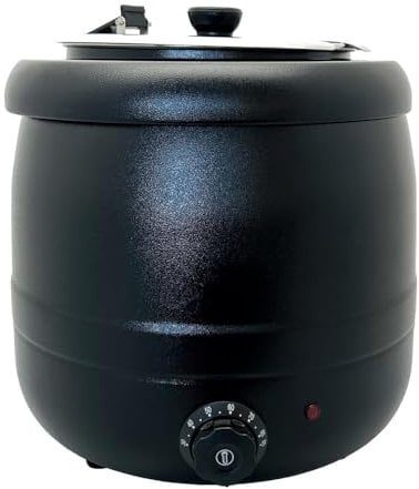 Chef-Hub Commercial Soup Kettle Warmer, 10 Litre Capacity, Electric, Black
