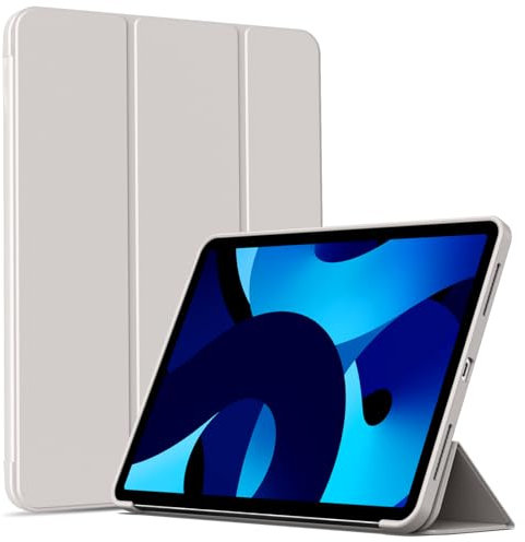 IAMKHO Hülle für iPad Air 11 Zoll M3/M2 (2025/2024), iPad Air 5/4 (10,9-Zoll, Modell 2022/2020, 5./4. Generation), Weicher TPU Stoßfeste Schutzhülle mit Auto Schlafen/Wachen (Grau)