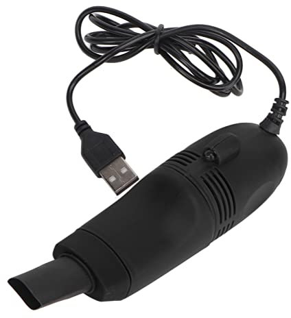 ACOGEDO Leistungsstarker Mini -Tastaturreiniger mit USB -Ladung, Großem Saugvakuum für Nagelkunst, Computer und Desktops Roserot, Kompaktes Design und Multifunktionales Pinselkopf (Black)