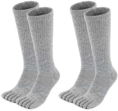 aomagic Zehensocken aus Merinowolle, für Damen und Herren, Wandersocken, gepolstert, Stiefelsocken mit Zehen