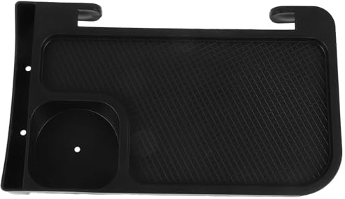 DECOMELODY Campingstuhlhalter Becherhalter für Strand, Schwarz ABS | Becherhalter Strand, Becherhalter Klappbar, Getränkehalter Tablett für Stühle, Portable Ablage