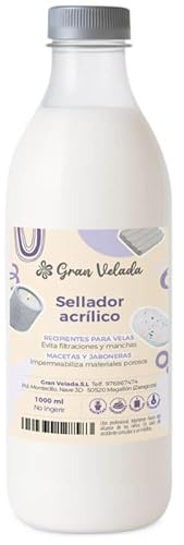 Gran Velada - Mastic acrylique 1 000 ml - Protection transparente pour béton, résine, plâtre et jesmonite - Évite les taches et les reprises de cire