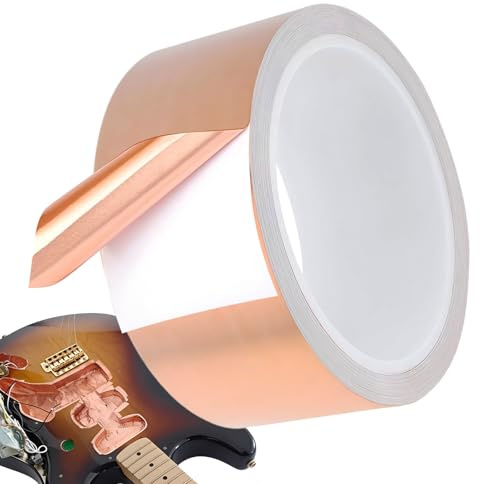 Copper Tape Conductive Adhesive - Blocking Copper Tape | Electrical Repair Conductive Adhesive | for Guitar Crafts Electrical Soldering Grounding Home Studio Stage Performance