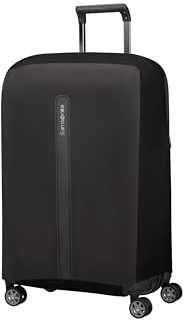Samsonite TA Revolution - Faltbare Schutzhülle für Koffer Größe M, Kofferhülle passend für 66–69 cm, Reisekoffer Schutz, mit reflektierendem Detail, Schwarz