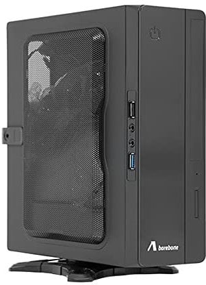 ADJ S101 Case Mini ITX con Alimentatore PSU 250W, PC Desktop Computer Office Mini Con Attacco VESA, USB 3.0/2.0, HD Audio, Nero (Chassis HxDxW: 235x217x80 mm)