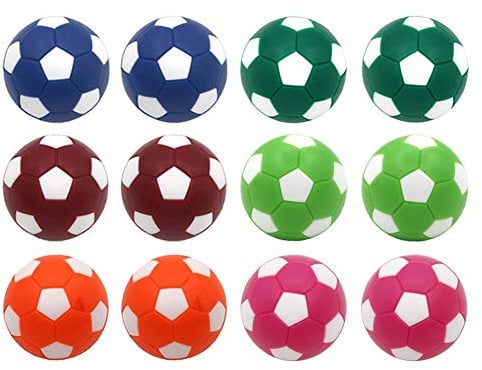 Dragon Eight Table Soccer Foosballs Replacement Balls Mini Multicolor 36mm Official Foosball 12 Pack