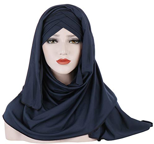 Amorar Hijab Kopftuch für Damen Muslimische Frauen Schal Kopfbedeckung Hidschab Islamische Gesichtsschleier Turban Hals Chemo Kappe Bandana Haartuch Beanie Mützen