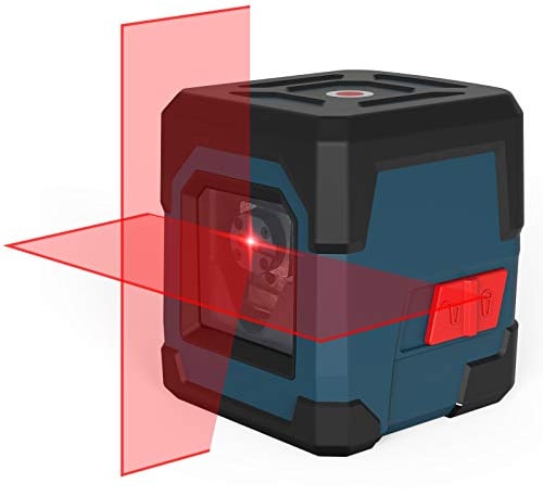 Laser Wasserwaage, RockSeed Kreuzlinienlaser mit Selbstnivellierung, Vertikale und Horizontale Linie, 360 Grad Drehbar, Tragetasche, Batterie Enthalten(Rot)
