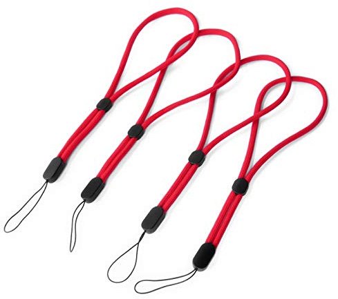 trage.band® kurzes verstellbares Handgelenk-Trageband, 4 St. rot