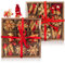 COM-FOUR® 70-teiliges Set Christbaum-Schmuck - Weihnachtsbaum-Behang aus Stroh - Zapfen, Wichtel, Figuren und Strohsterne - Weihnachtsdekoration