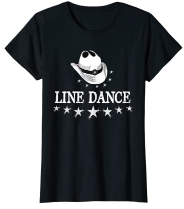 Fun Shirt Line Dance mit Cowboyhut und Sterne T-Shirt