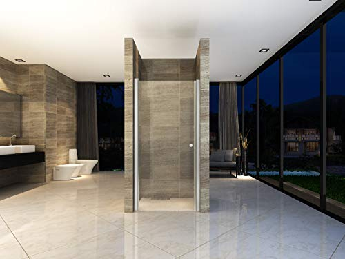 Aloni Duschtür klar 87-91x1900mm Pendeltür Schwingtür Duschkabine