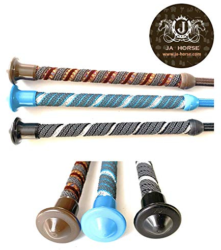 JA Horse - Dressurgerte Gerte Reitgerte Braun Karamell Bronze Beige (100 cm, 53 Kristal DNA braun)