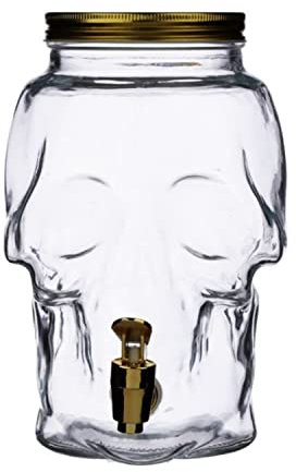 Clear Glass Skull Shaped Water Decanter