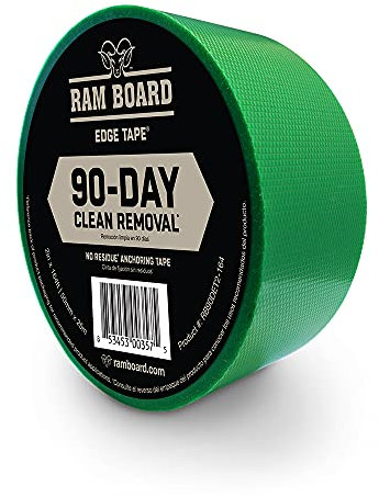 Ram Board Edge Tape - 90-Day Clean Removal - No Residue Anchoring Tape - 2 x 164'
