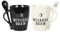 Something Different Mug and spoon set Witches and Wizards Couples Black/White