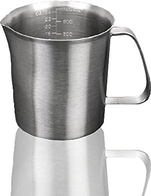 2PCS Small Milk Jugs, Milk Jug Stainless Steel Coffee Milk Frother Jug Pitcher Cup for Making Coffee Cappuccino Frothing Milk Coffee Machine 700ML