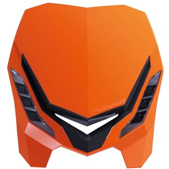 Polisport 8670800006 - E-BLAZE Kohlefaser-Scheinwerfer mit LED-Lampe, kompatibel mit allen Motocross-/Enduro-Modellen in Farbe orange