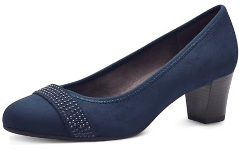 Jana Damen Pumps mit Glitzerdetails Vegan, Blau (Dunkelblau), 42 EU