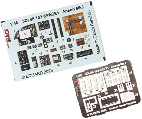 Eduard EDU3DL48103 1/48 Space Abro Anson Mk.1 Interior 3D Decal Etched Parts Set (For Airfix) Plastic Model Decal
