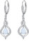 VONALA Sterling Silber Opal Ohrringe - Tropfen Leverback Design für Frauen, Teenager, Mädchen, Mutter - Schmuck Geschenk zum Geburtstag