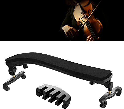 Fansjoy Schulterstütze Geige Violine für 1/2 Größe, Klappbar & Verstellbar Schulterhalter Violine mit Übungsdämpfer