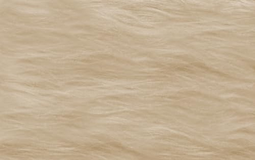 Zottelstoff ZOTTEL 6cm Flor - 0,5m Schritte - Öko-Tex Standard - Breite 150 cm - 380g/mq - Langhaarfell Flokati Fellstoff Meterware Dekostoff (Beige 0)