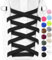 Stepace 2 pares de cordones elásticos sin atar para niños y adultos, cordones de zapatos Ajustables elásticos planos Para Zapatos y Zapatillas Negro 120
