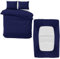 MOONLIGHT20015 King Bedding Set 4 Piece Duvet Cover Fitted Sheet with Pillow cases Soft Brushed Microfiber Duvet Cover sets Navy