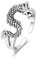 MEDWISE Drachen Ring 925 Sterling Silber Drachen Ringe Einstellbar Offener Ring Gothic ringe Drachen Schmuck Retro Geschenke für Damen Herren Sohn Teenager Mädchen Geschenk