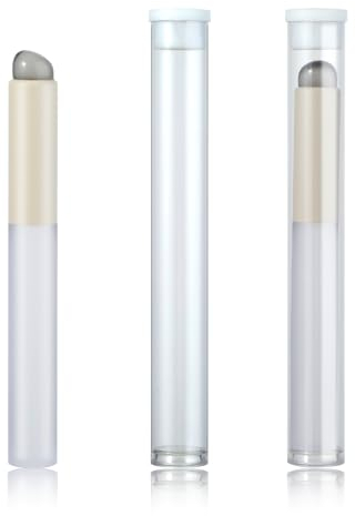 JIEYAO 2 pennelli per labbra in silicone, riutilizzabili, in silicone, con copertura antipolvere, per labbra, correttore