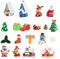 ZTBFHLZQ 20 Pcs Weihnachten Miniatur Ornamente, Mini Weihnachten Kleine Figuren, Harz Garten Micro Landschaft, Kleine Weihnachtsfiguren, Tischdeko, Weihnachtsmann, Schneemann, Elch, Schneekugel Figur