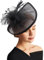 DRESHOW Fascinator Hüte für Damen Pillbox Hut mit Schleier Stirnband und Einer Gegabelten Clip Tea Party Kopfbedeckung