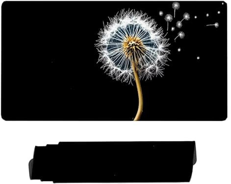 Tapis de Souris XXL Noir 900x400x3mm, Texturée Résistant à Usure Lavable Tapis Souris Pissenlit Grand Tapis de Souris Gamer avec Surface en Caoutchouc Antidérapant Résistant Tapis de Bureau H2-157