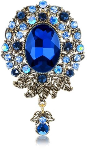 Mabor Kristall Anstecknadel，Damen Metall Grosse Broschen für Kleidung Brosche Blume Anstecknadel Herren Anzug Vintage Tropfen Männer Elegante Blume Broschennadeln für Kleider Hüte Taschen