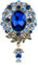 Mabor Broche vintage en forme de goutte d'eau pour homme et femme avec cristal élégant pour vêtements, robes, chapeaux, sacs, Alliage de zinc + strass