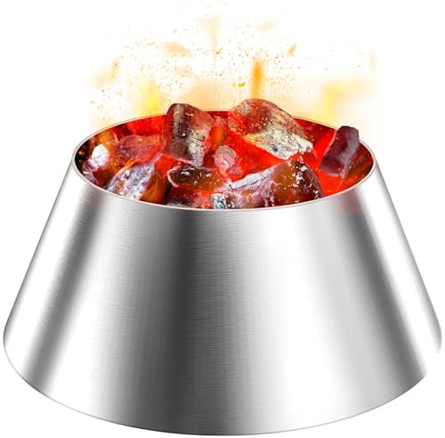 RUOJAS Edelstahl BBQ Whirlpool Holzkohlegrill Zubehör für Weber Kettle 22 26,75 WSM Smokey Mountain, XL Big Green Egg, XL Kamado Joe