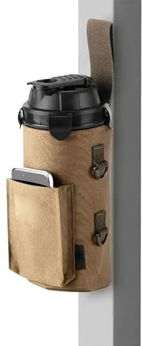 Support de Gourde Magnétique Ultra-Pratique – Fixation Solide, Compartiment Téléphone, Idéal en Salle de Sport (Brun)
