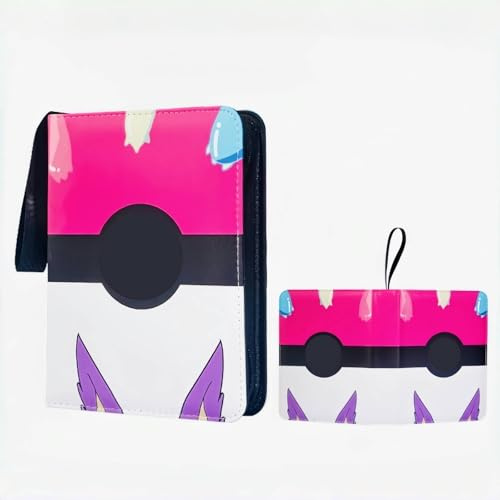 Obluchye 4 Pocket Karten Binder, Sammelkarten Binder, Cartoon Karten Sammelmappe 50 Seiten 400 Hüllen Karten Album für Jungen Mädchen Erwachsene Geburtstagsgeschenke (Cartoon 1)