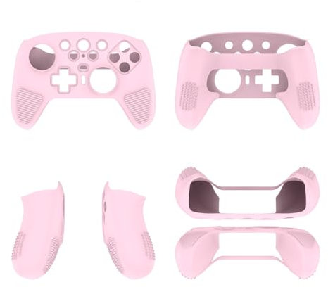 Case for 8BitDo Ultimate 2, Wireless Controller Silicone Case, Gaming Anti-Slip Protective Cover, Dustproof Minimalist Design (Pink)